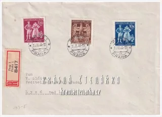 POŠTOVNÍ ZNÁMKA na obálce, PROTEKTORÁT Čechy a Morava
