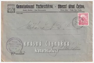 POŠTOVNÍ ZNÁMKA na obálce, PROTEKTORÁT Čechy a Morava