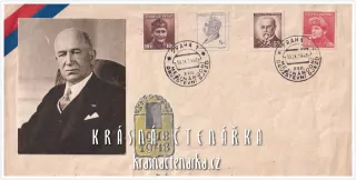 POŠTOVNÍ ZNÁMKA na obálce, ČESKOSLOVENSKÁ REPUBLIKA