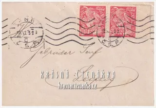 POŠTOVNÍ ZNÁMKA na obálce, ČESKOSLOVENSKÁ REPUBLIKA