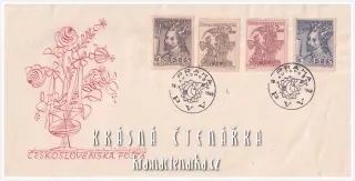 POŠTOVNÍ ZNÁMKA na obálce, ČESKOSLOVENSKÁ REPUBLIKA (il. Svolinský Karel)