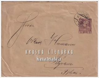 OBÁLKA či DOPISNICE Z ROKU 1910 s vytištěnou známkou, RAZÍTKO wien