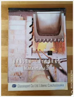 Nástěnný kalendář GLASSEXPORT 1975 - BOHEMIA GLASS