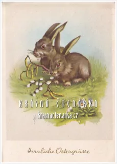 Přání VELIKONOČNÍ se zajíčky