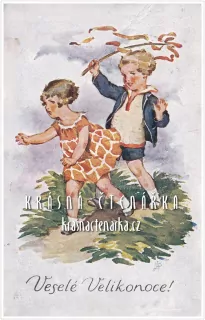 Přání VELIKONOČNÍ a děti (il. A. Lukášová)