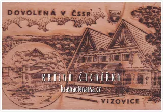 Dřevěná pohlednice VIZOVICE