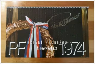 Nástěnný kalendář LAURIN & KLEMENT 1974