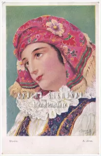 DÁMA / ŽENA v kroji (il. Jiras A.)