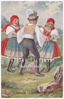 KROJE na pohlednicích - DĚTI a velikonoce (il. Mukařovský Josef)