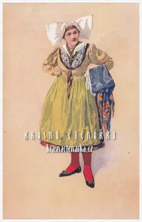 DÁMA / ŽENA v kroji, Děvče z Plzně (il. Šimůnek Karel)