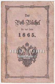 DAS POST-BÜCHEL für das Jahr 1865, vydáno v Praze
