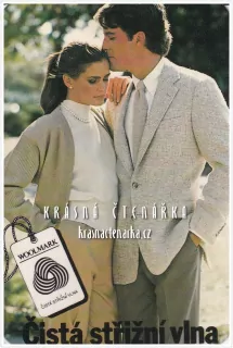 Kalendář kapesní: WOOLMARK, ČISTÁ ŠTŘIŽNÍ VLNA 1985