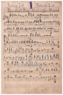 HUDEBNÍ RUKOPIS či notový záznam