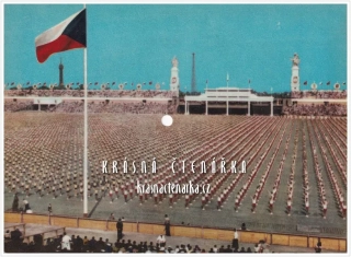 Fonokarta SPARTAKIÁDA 1960, Cvičení s kužely / J. Seehák: Za mír, přátelství a spolupráci