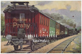 VLAK a pozdrav z Prahy (bez leporela)
