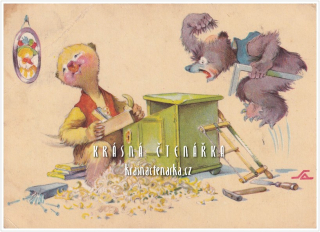 MEDVĚDI opravují nábytek (il. Salač Ludvík Alois)