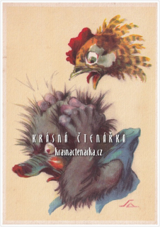 MEDVĚD a nazlobená slepice (il. Salač Ludvík Alois)