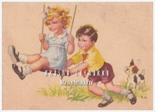 DĚTI a houpačka (il. Salač Ludvík Alois)