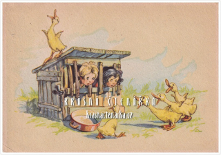 DĚTI a velikonoční káčátka (il. Salač Ludvík Alois)