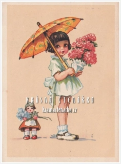 DÍVENKA se slunečníkem (il. Salač Ludvík Alois)