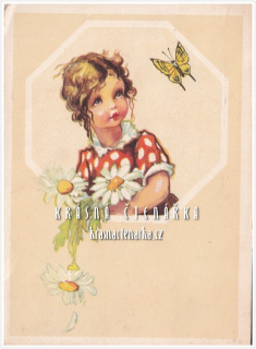 DÍVENKA s motýlem (il. Salač Ludvík Alois)