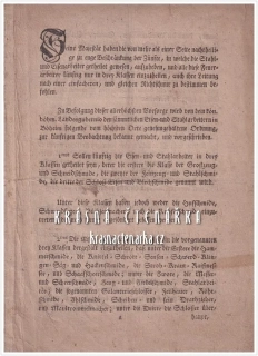 CIRKULÁŘ Z ROKU 1785 ohledně kovářských cechů