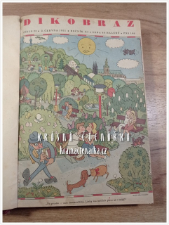 Časopis DIKOBRAZ 1955 + 1956 (29 + 52 svázaných čísel)