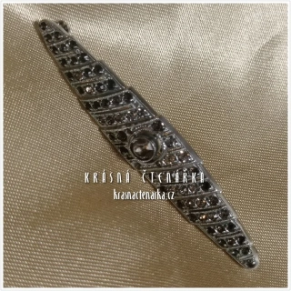 Bižuterní BROŽ štrasová, cca 1970