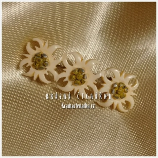 Bižuterní BROŽ květinová, cca 1930