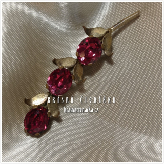 Bižuterní BROŽ vínová, cca 1940