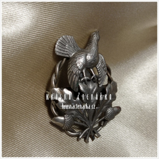 Bižuterní BROŽ myslivecká, cca 1950