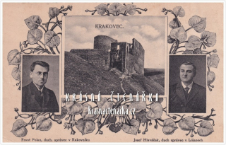 Zřícenina hradu KRAKOVEC, František Polan a Josef Hlaváček