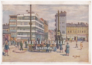 OSTRAVA na ilustrované pohlednici, Hlavní náměstí