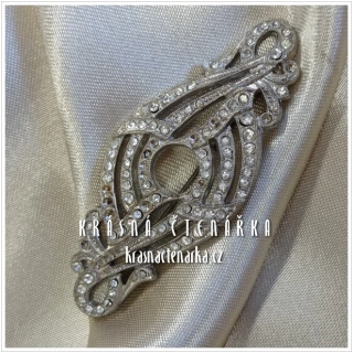 Bižuterní BROŽ štrasová, cca 1970