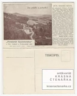 HORNÍ LOCHOV (Pensionát Společenstva  KČT, nyní hotel Pod Šikmou Věží i s mapkou a reklamní nabídkou)