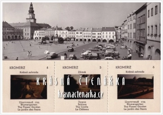 KROMĚŘÍŽ, pohlednice s diapozitivy