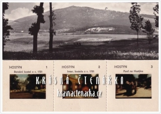 Poutní areál SVATÝ HOSTÝN, pohlednice s diapozitivy