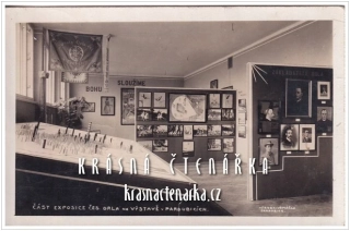 PARDUBICE, Část expozice Čes. orla na výstavě v Pardubicích