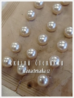 KNOFLÍK skleněný PERLIČKY, 16 ks