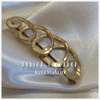 Bižuterní BROŽ spirálka, cca 1960