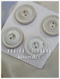 KNOFLÍK plastový SMETANOVÝ, 4 ks