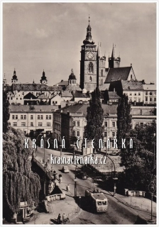 HRADEC KRÁLOVÉ, Pražský most i s trolejbusem