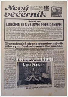 NOVÝ VEČERNÍK 1937/216 (Pohřeb T. G. Masaryka)