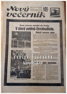 NOVÝ VEČERNÍK 1937/212  (Pohřeb T. G. Masaryka)