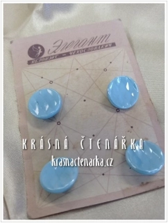 KNOFLÍK Elegant skleněný MODRÝ, 4 ks