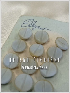 KNOFLÍK Elegant skleněný MODRÝ, 12 ks