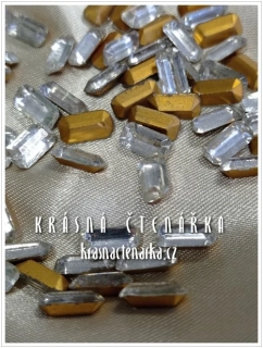 Bižuterní tvarový kámen OCTAGONS, Crystal, vel. 10/5, 70 ks