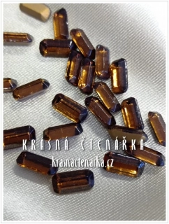 Bižuterní tvarový kámen OCTAGONS, Smoke Topaz, vel. 10/5, 25 ks