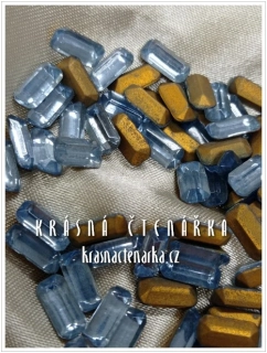 Bižuterní tvarový kámen OCTAGONS, Lt. Sapphire, vel. 10/5, 90 ks