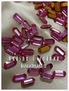 Bižuterní tvarový kámen OCTAGONS, Rose, vel. 10/5, 180 ks